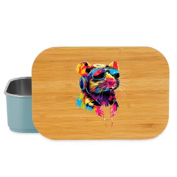 Ratte Süße Maus Nagetiere Zwergmaus Ratten Mäuse - Lunch Box - Hellblau - Vorne