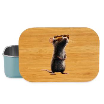 Ratte Süße Maus Nagetiere Zwergmaus Ratten Mäuse - Lunch Box - Hellblau - Vorne