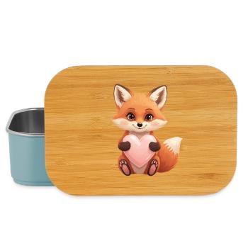 Süßer Fuchs mit Herz - Lunch Box - Hellblau - Vorne