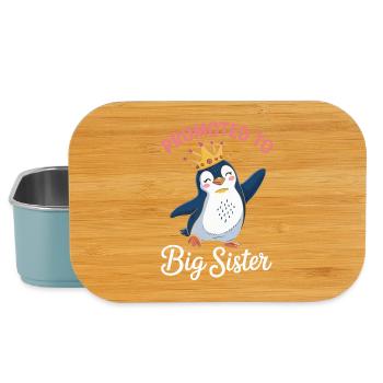 Promu au rang de Big Sister Penguin Design - Boîte à goûter - bleu pâle - Devant