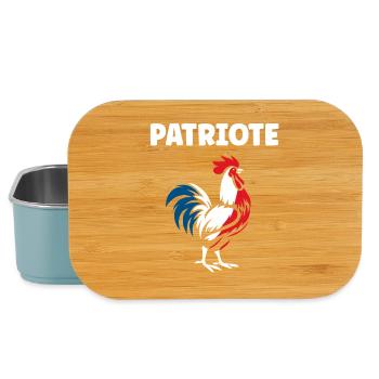 Patriot Rooster Tricolor French Rooster - Lunch Box - light blue - Front