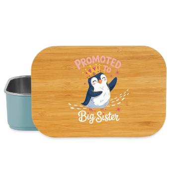 Promu au rang de Big Sister Penguin Design - Boîte à goûter - bleu pâle - Devant