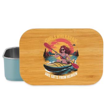 Girls Who Kayak Heaven Gift Design - Lunch Box - light blue - Front