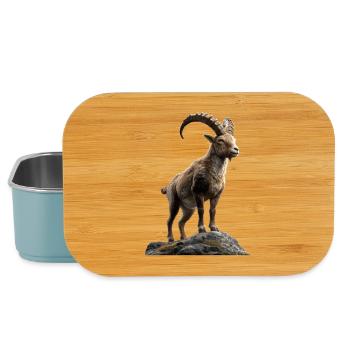 Steinbock Ziege Alpensteinbock Capricorn Ziegen - Lunch Box - Hellblau - Vorne