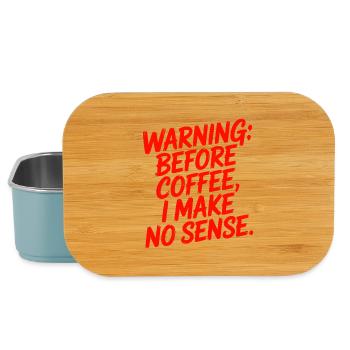Vor dem Kaffee mache ich keinen Sinn Humor - Lunch Box - Hellblau - Vorne