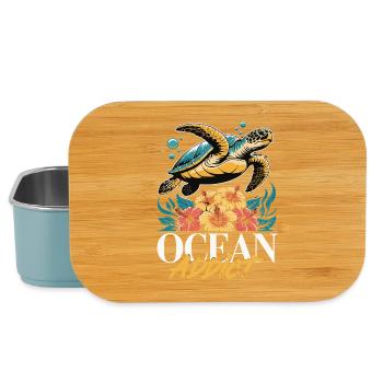 Sea Turtle Ocean Addict Design - Lunch Box - light blue - Front