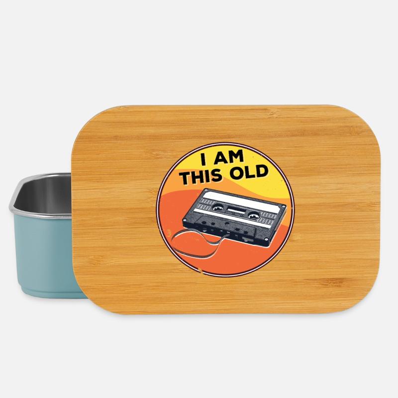 I am this old Disketten-Disk 80er-Jahre Retro  - Lunch Box - Hellblau