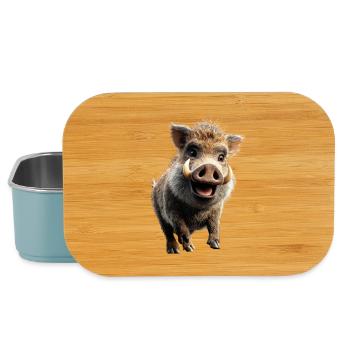 Wildschwein Schwarzwild Wildschweine Schwein Jäger - Lunch Box - Hellblau - Vorne