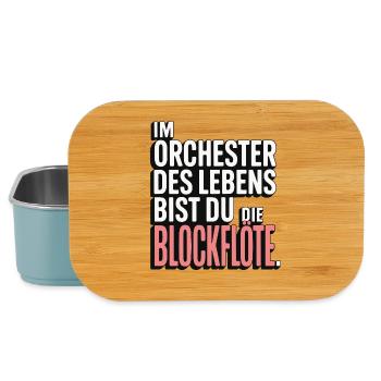 Conception de flûtes à bec de l’Orchestre de la Vie - Boîte à goûter - bleu pâle - Devant