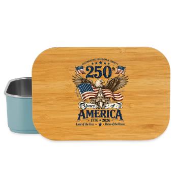 USA 250 Jahre Adler-Emblem - Lunch Box - Hellblau - Vorne