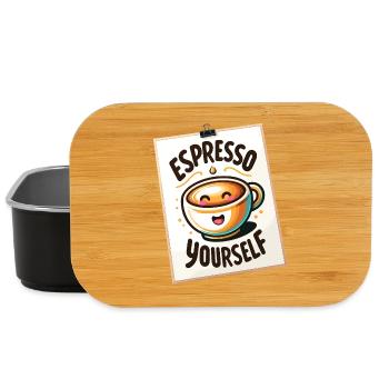 Espresso Yourself Kaffee-Design - Lunch Box - Schwarz - Vorne