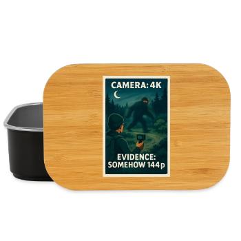 Camera 4K, proof 144p | Bigfoot Meme - Lunch Box - black - Front