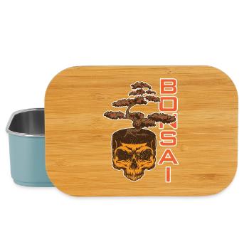 Bonsai Skull Japanese Zen Tree Design - Lunch Box - Hellblau - Vorne