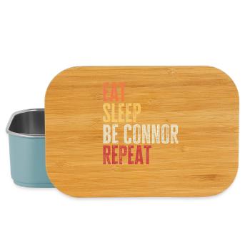Eat Sleep Be Connor Repeat Retro Name - Lunch Box - light blue - Front