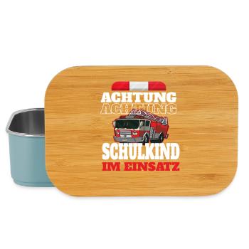 Attention schoolchild in action - Lunch Box - light blue - Front