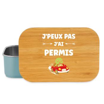 Humour permis de conduire - Boîte à goûter - bleu pâle - Devant