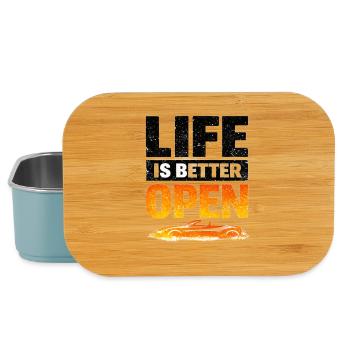 Life is Better Open Cabrio-Style - Lunch Box - Hellblau - Vorne
