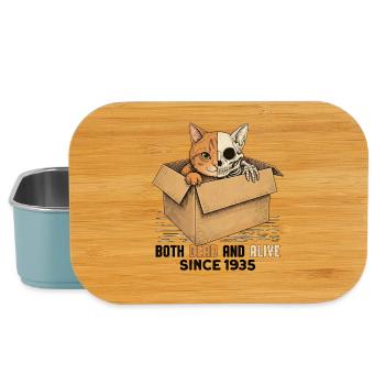 Schrödingers Cat Both Dead And Alive Since 1935 - Lunch Box - Hellblau - Vorne