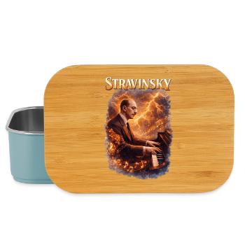 Stravinsky Piano Fire - Lunch Box - light blue - Front