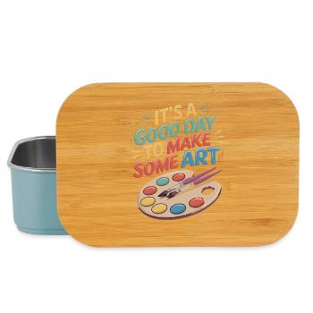 A good day to make art - creativity - Lunch Box - light blue - Front
