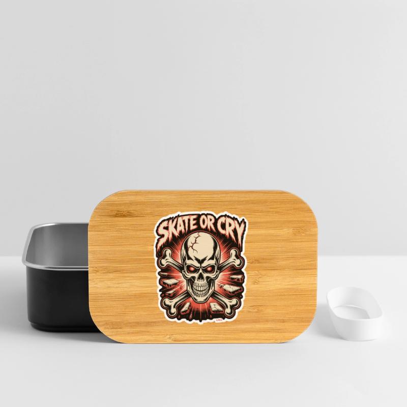 Skate- oder Cry-Skull-Tee-Design Lunch Box