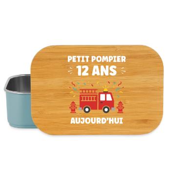 Petit Pompier 12 Ans Aujourd'hui - Boîte à goûter - bleu pâle - Devant