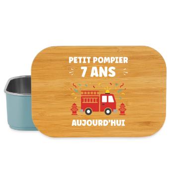 Pompier 7 ans Aujourd'hui - Boîte à goûter - bleu pâle - Devant