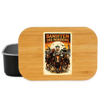 Banditen des Nordens Möwen Fischbrötchen Diebe  - Lunch Box - Schwarz - Vorne