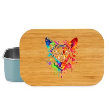 Chihuahua | Art pop pour petits chiens - Boîte à goûter - bleu pâle - Devant