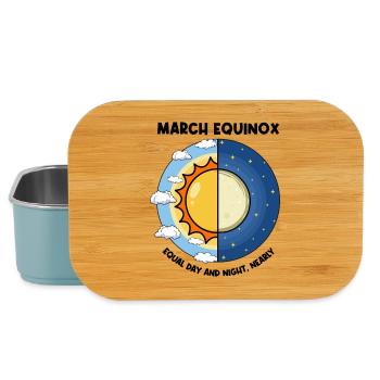 March Equinox Equal Day And Night Spring Equinox - Lunch Box - light blue - Front