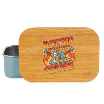 Fire Lieutenant Hotter Than Your Fire Department - Lunch Box - Hellblau - Vorne
