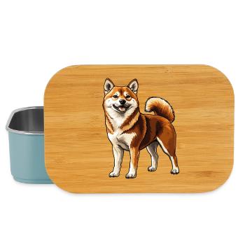 Shiba Inu Smiling - Lunch Box - light blue - Front