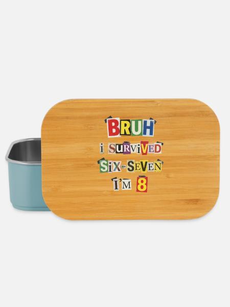 Bruh Überlebt 8 Meme-Collage - Lunch Box - Hellblau