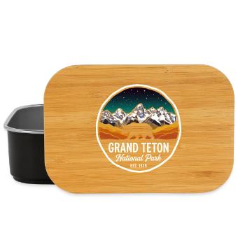 Grand Teton Nachtpanorama - Lunch Box - Schwarz - Vorne