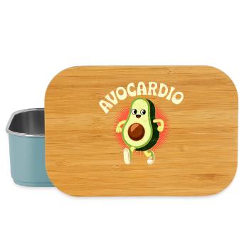 Avocardio Fitness Avocado Mascot FUN - Lunch Box - light blue - Front