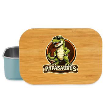 PAPASAURUS Dino Dire pour Papa pour la fête des pères - Boîte à goûter - bleu pâle - Devant