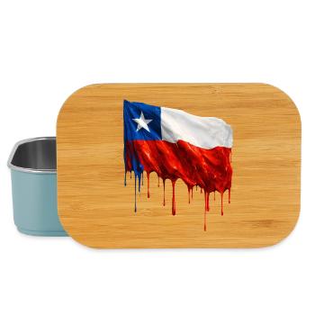 Chile Flag Dripping Solid - Lunch Box - light blue - Front
