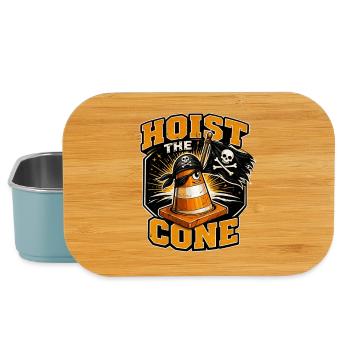 Construction Worker Road Construction Traffic Cone - Lunch Box - light blue - Front
