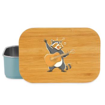 Waschbär mit Gitarre singt - Lunch Box - Hellblau - Vorne