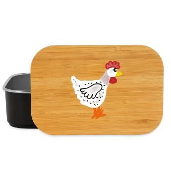 Colorful Chicken Chickens Hen Hens - Lunch Box - black - Front