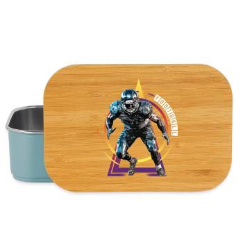 American Football Player USA America Sports Retro - Lunch Box - light blue - Front