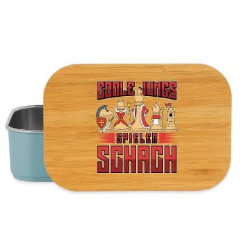 Coole Jungs spielen Schach - Lunch Box - Hellblau - Vorne