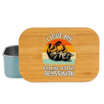 Lustige Abessinierkatze - Lunch Box - Hellblau - Vorne