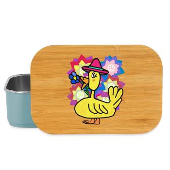 Funny Duck Kids Birthday Greetings Child - Lunch Box - light blue - Front