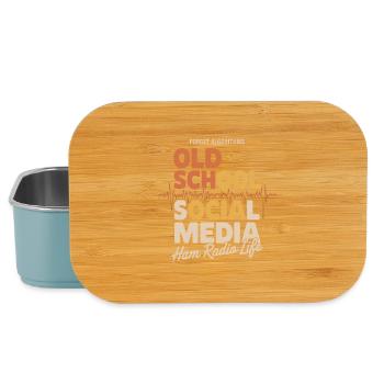 Old School Social Media Ham Radio Life - Lunch Box - light blue - Front