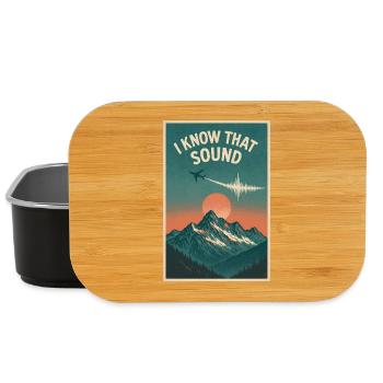 Ich kenne den Sound | Plane Spotter Aviation - Lunch Box - Schwarz - Vorne