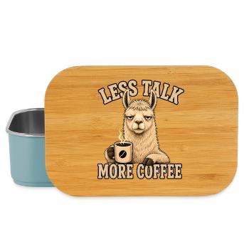 Lama Chemise Moins Parler Plus Café - Boîte à goûter - bleu pâle - Devant
