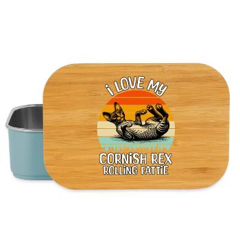 Lustige Cornish Rexkatze - Lunch Box - Hellblau - Vorne