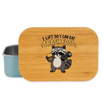 Trash Food Fitness Waschbär - Lunch Box - Hellblau - Vorne