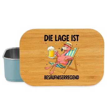 Die Lage Ist Besäufniserregend mit Flamingo - Lunch Box - Hellblau - Vorne